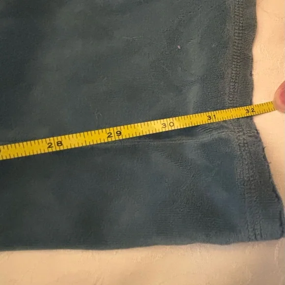 Juicy Couture dark teal wide-leg velour track pants - Picture 4 of 6